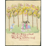 Derrière les lilas blancs.