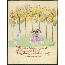Derrière les lilas blancs.