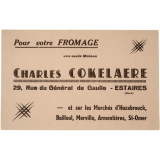Buvard publicitaire. Charles Cokelaere. 