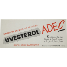 Buvard publicitaire. Uvéstérol Adec.