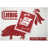 Buvard publicitaire. Liebig. Pois au lard.