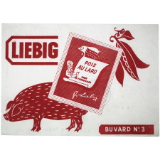 Buvard publicitaire. Liebig. Pois au lard.