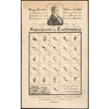 Fingersprache der Taubstummen von J. Morhart. Taubstummen Institution Kamberg.