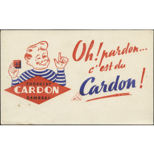Buvard publicitaire. Chocolat Cardon.