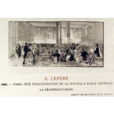 Fête d'inauguration de la nouvelle École centrale : la Brasserie-Fumoir.