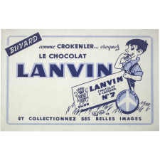 Buvard publicitaire. Comme Crokenler… croquez le Chocolat Lanvin.