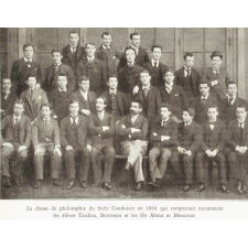 La Classe de philosophie du lycée Condorcet en 1894.
