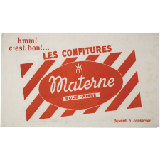 Buvard publicitaire. Les confitures Materne.