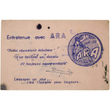 Buvard publicitaire. Pâte Ara pour tous cuirs.