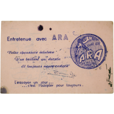 Buvard publicitaire. Pâte Ara pour tous cuirs.