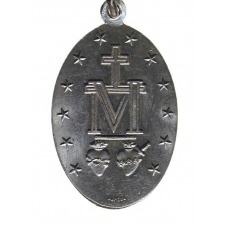 Médaille religieuse à l'effigie de la Vierge, dite médaille miraculeuse. 