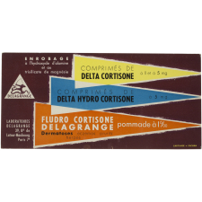 Buvard publicitaire. Comprimés de Delta Cortisone Delagrange.