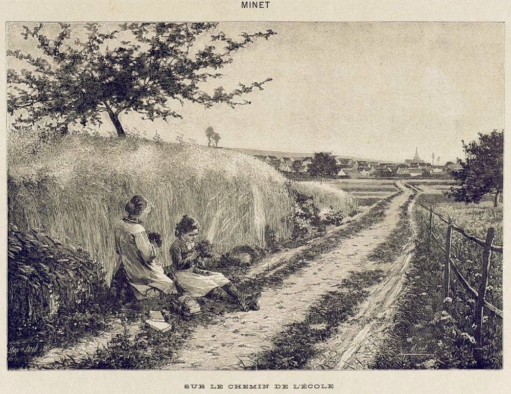 Sur le chemin de l'école.
