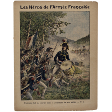 Duhesme bat la charge avec le pommeau de son sabre (1797) - Les héros de l'Armée Française. N°9.