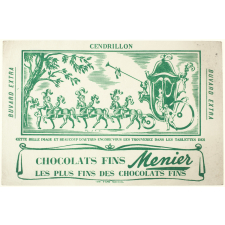 Buvard publicitaire. Cendrillon. Chocolats fins Menier.