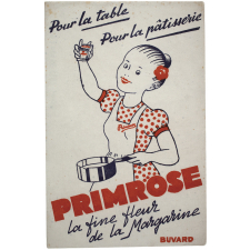 Buvard publicitaire. Primrose, la fine fleur de la Margarine.