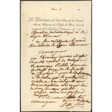 Lettre au Grand Chancelier de la Légion d'Honneur.