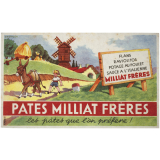 Buvard publicitaire. Pâtes Milliat Frères. 