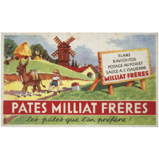 Buvard publicitaire. Pâtes Milliat Frères. 