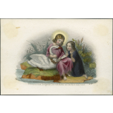 Image religieuse. Secourez-moi Seigneur, les méchants ont déchiré mon coeur.