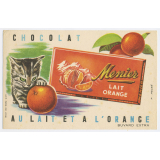 Buvard publicitaire. Chocolat Menier. Lait Orange.