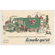 Buvard publicitaire. La vache qui rit. Le routier. 
