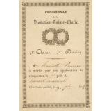 Ex-praemio . Pensionnat de la Visitation-Sainte-Marie.