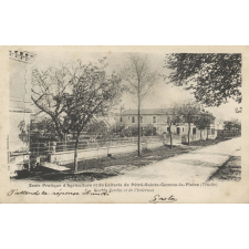 Ecole Pratique d'Agriculture et de Laiterie de Pétré-Sainte-Gemme-la-Plaine (Vendée) - Vue du Jardin et de l'Internat.