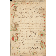 Calligraphie néerlandaise.