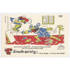 Buvard publicitaire. La vache qui rit. Duel au temps de Louis XIII. 