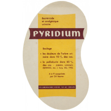 Buvard publicitaire. Pyridium. Bactéricide et analgésique urinaire.