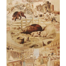 Tableau mural. El cerdo y el jalabi.