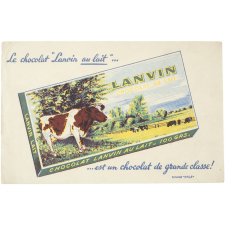 Buvard publicitaire. Lanvin chocolat au lait. 