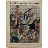 Surcouf enlève à l'abordage le Kent, vaisseau anglais (1799)- Les gloires navales de la France . N°13. 