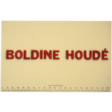 Buvard publicitaire. Boldine Houdé.