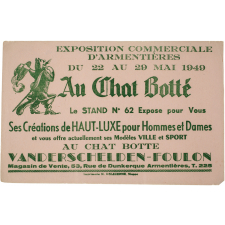 Buvard publicitaire. Au Chat Botté.