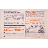 Buvard publicitaire. Rollmops Simon. 