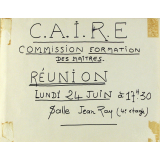 C.A.I.R.E. - Commission formation des maîtres.