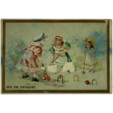 Carte réclame. Jeu de croquet.