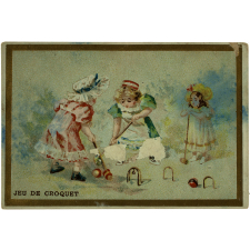 Carte réclame. Jeu de croquet.