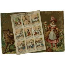 Carte réclame. Grande Manufacture de Chaussures Ch. Grappin & Cie Succ.rs. Le Petit Chaperon Rouge.