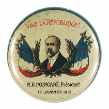 Boîte de cachous commémorant l'élection du président Poincaré. 