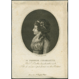 M. Thérèse Charlotte. Née à Versailles le 19 decembre 1778. Fille de Louis Capet, dernier roi des Français.