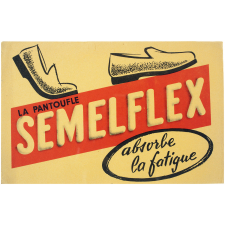 Buvard publicitaire. Pantoufle Semelflex.