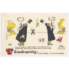 Buvard publicitaire. La vache qui rit. Duel au temps de la Belle Epoque. 