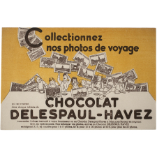 Buvard publicitaire. Collectionnez nos photos de voyage. Chocolat Delespaul-Havez.