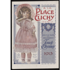 A la place Clichy, Paris. Jouets, étrennes 1913.