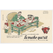 Buvard publicitaire. La vache qui rit. L'écrivain. 