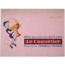 Buvard publicitaire. Pâtes Le Coquetier.