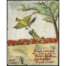 Une Poule sur un mur